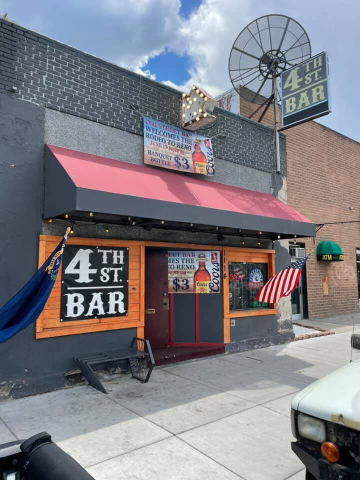 The 4th Street Bar entrance and sign on East 4th Street in Reno